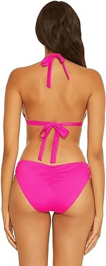 FLAMBE Large Top, US Rebecca PINK Bikini Swim Halter Becca Virtue by Santorini