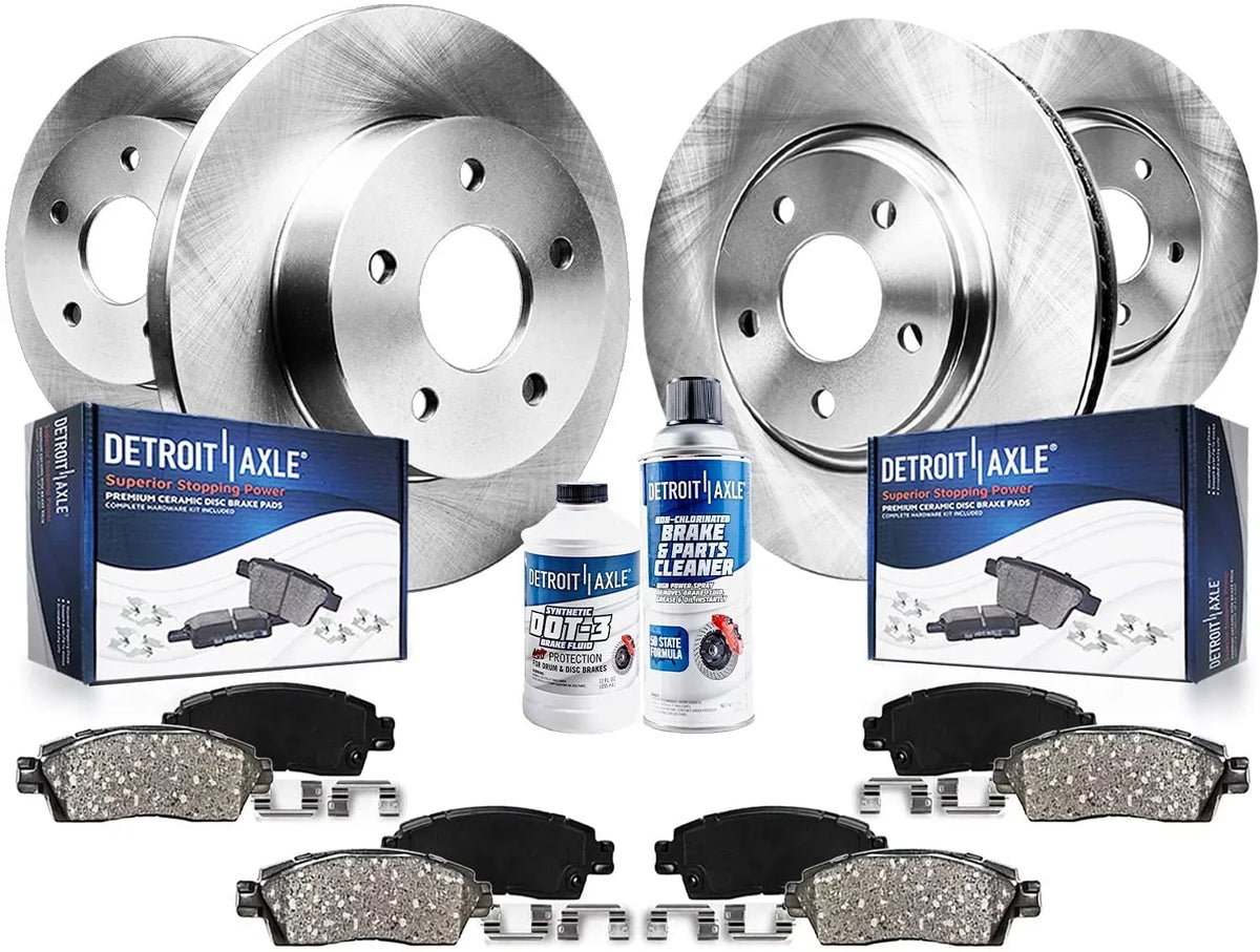 Detroit 2015 MKZ Pads Front : Ford 11.81" Brakes Rotor 2013-2016 Fusion, Brake - and 2013-2019 Axle for Rotors 11.89" and 2013 Ceramic Brake Lincoln Replacement 2016 2014 Kit Rear