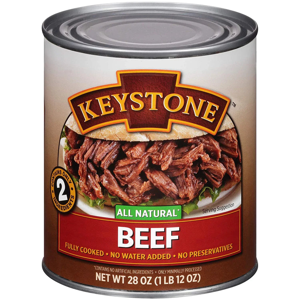Life (12 Pack) Camping Natural Food All Long ✅ Canned Shelf 28 Emergency Keystone Ounce Meats ✅ Beef Cans