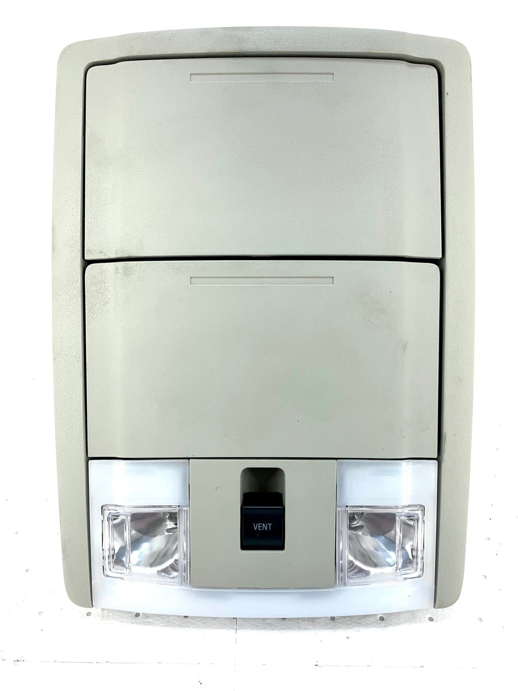 Roof OEM w/ Tahoe Pre-Owned Compartment Mirror Overhead Console Gray 2015-2020 (Good) Chevrolet