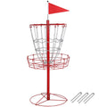 12-Chain Disc Metal Easyfashion Baske, Golf Red