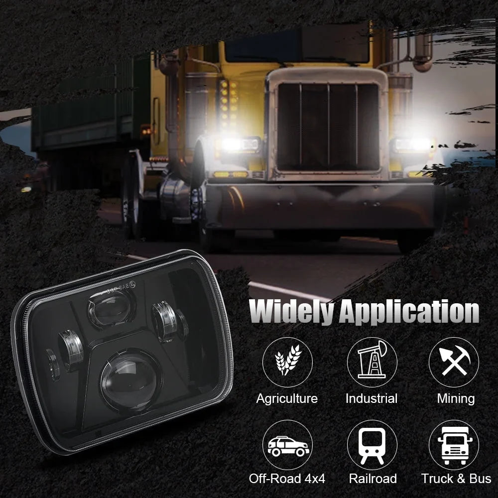 H6054LL for Sunpie Clear 7x6 6053 6052 H5054 inch Wrangler 5x7 Headlights Jeep Lens Cherokee (2pcs/set) XJ YJ H6054 LED