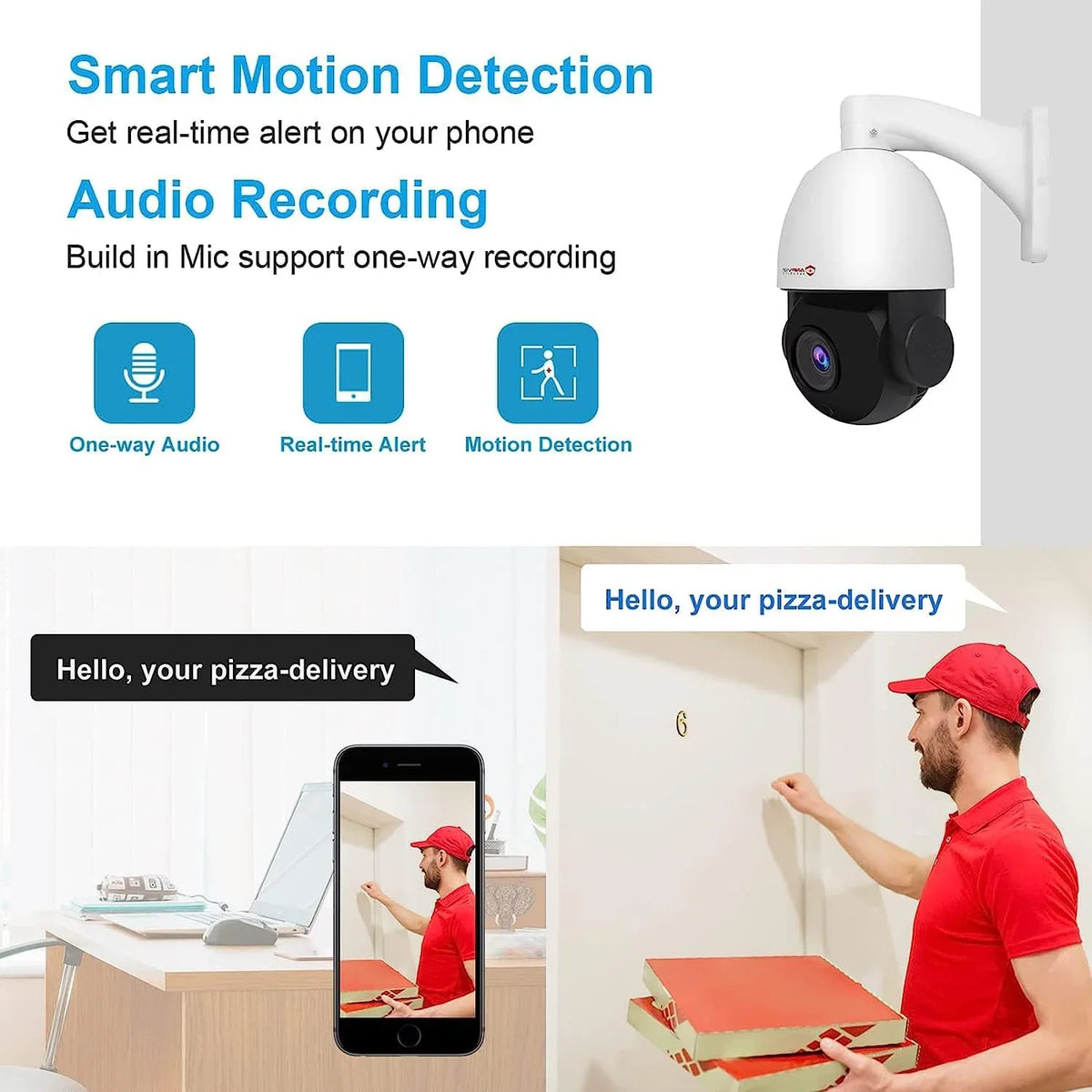 Waterproof PTZ Night PoE Camera IR Person Vehicle Camera Surveillance Metal, Zoom, 90°, Mic/Audio, Security IP Outdoor Anpviz with 8MP 360°/Tilt Indoor Pan Optical Detection, IP PTZ IP66 20X Vision,