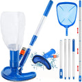 Hose for Spa Handheld Poles with Above Vacuum to Upgraded of Cleaner Ground Garden 60", Portable Jet Pool Vacuum Pool Fountains Handheld Attaches Net, Skimmer Pond Cleaner Pool Section Pool 4