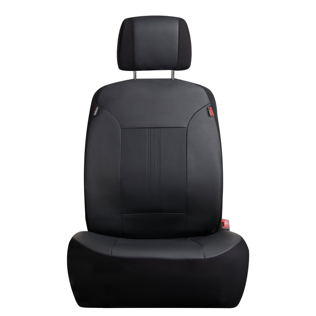 Vegan Seat Petersen Leather 43645WDI 3-Piece Black Covers, Dickies Car Genuine