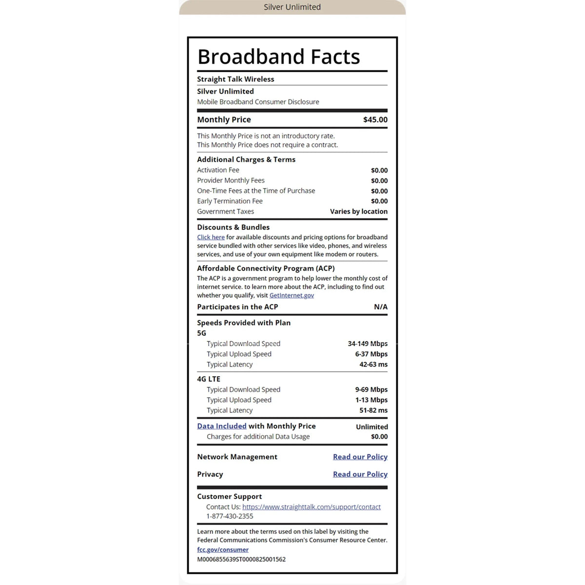 Up 2-Line Straight Int'l Hotspot $75 Talk Delivery) + (Email Plan Prepaid Unlimited 5GB 30-Day + Top Silver e-PIN Data Calling