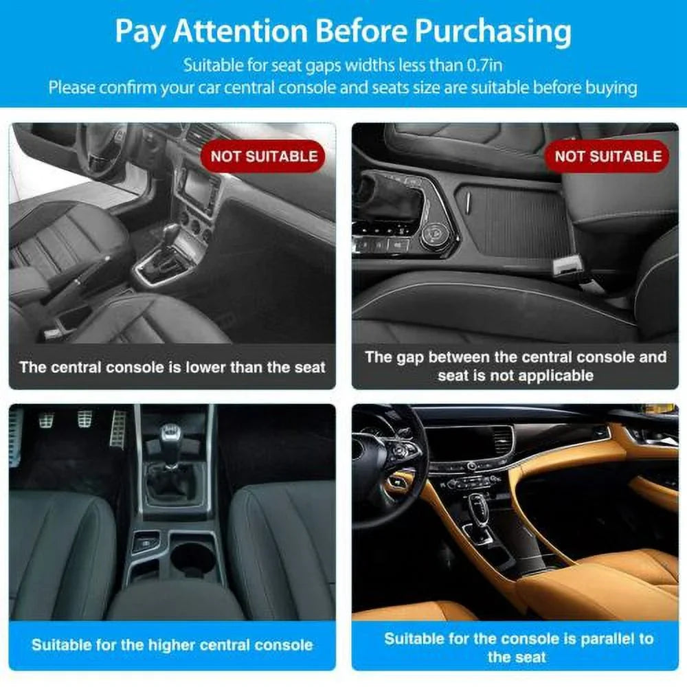 Cup Gap Organizer Box Car Holder Console Side Auto Seat Phone Storage Key 2Pcs