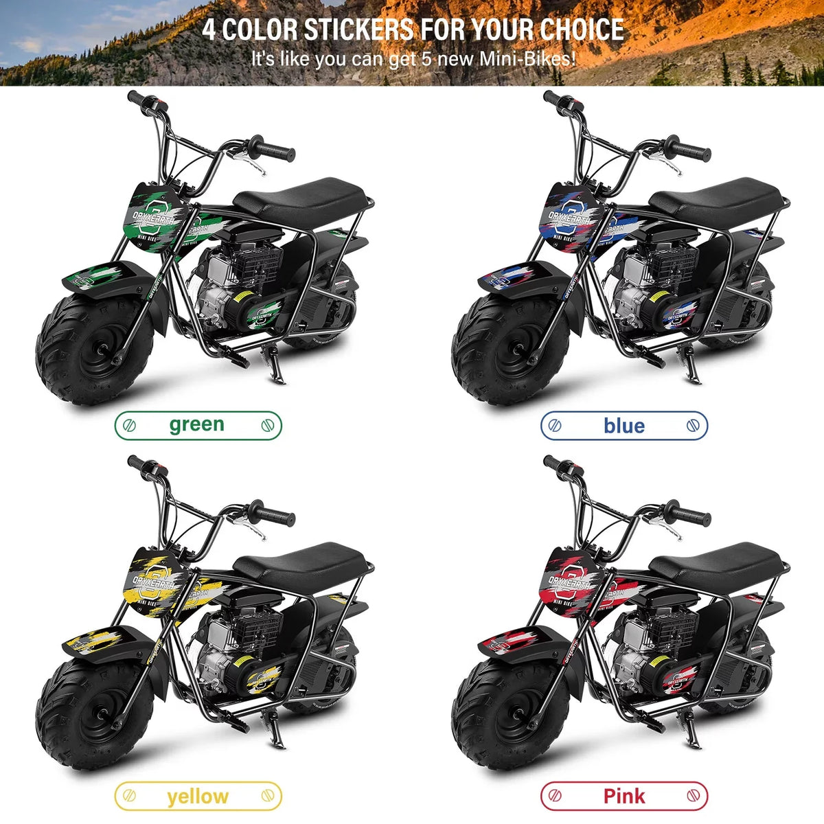 4-Stroke Powered Mini Bike Dirt on Racing Toys, Kids for Motorcycle 8-14, Bike,105CC Gas Ride