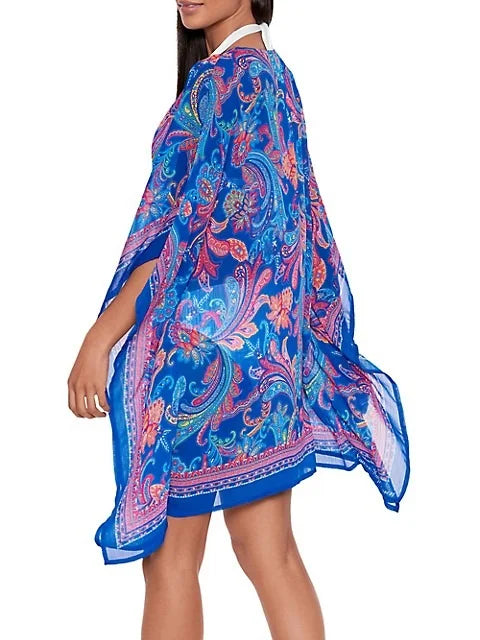 US SUMMER Crinkly Lauren Cover-up, Chiffon Ralph PAISLEY Tunic Large/X-large