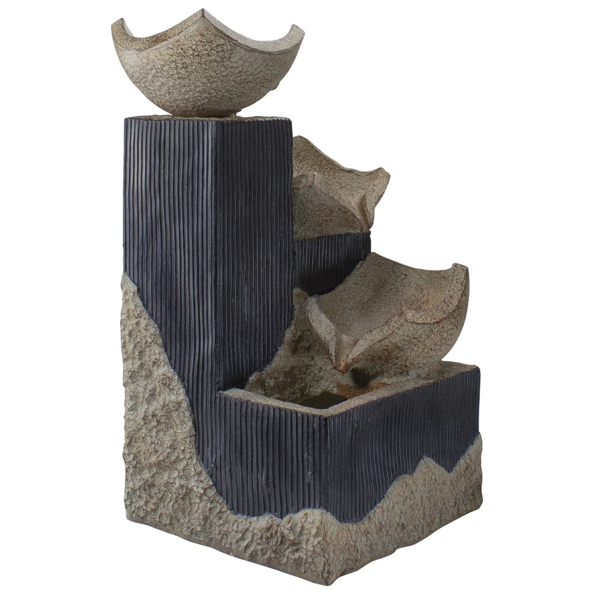 Northlight Outdoor Fountain Bowl LED Water Lighted 3-Tier Cascading 21"
