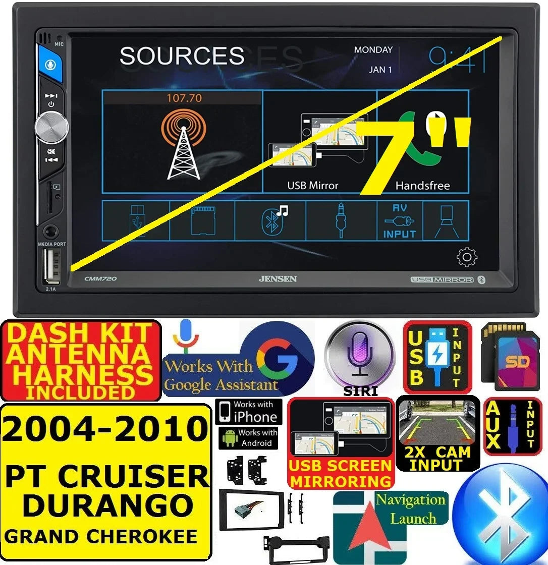 CAR KIT, AND 04-10 ANTENNA RADIO INCLUDES AM/FM CHEVROLET INCLUDING USB/BLUETOOTH PONTIAC STEREO INSTALLATION VEHICLE DASH WIRE SATURN TOUCHSCREEN FITS ADAPTER HARDWARE HARNESS, PKG. SPECIFIC