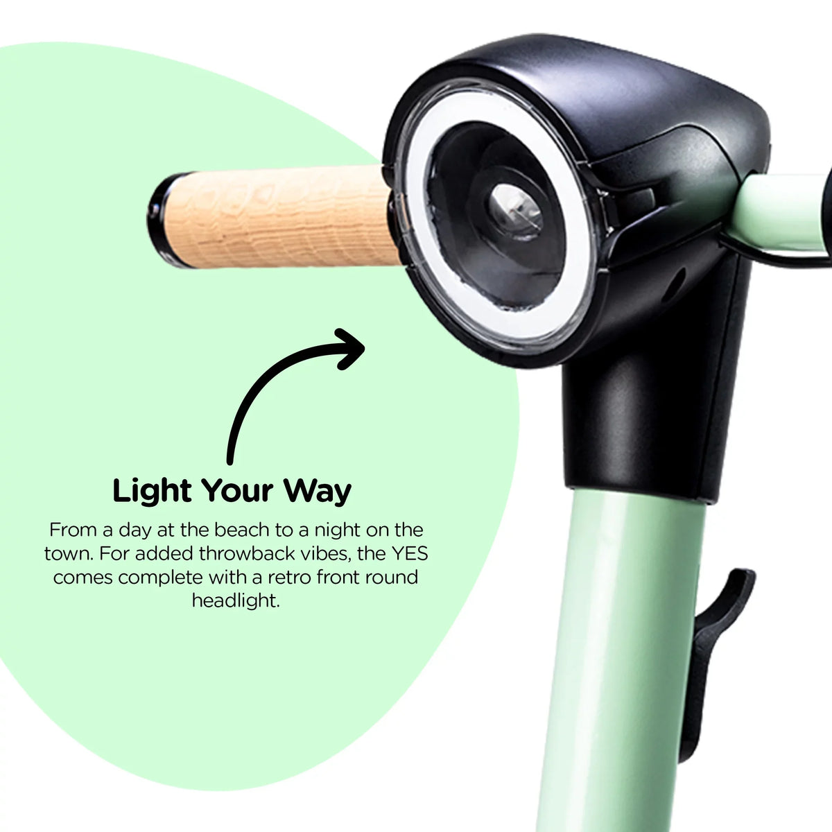 Foldable LED Adults (Green) Scooter Electric Display, YES Yvolution for Design