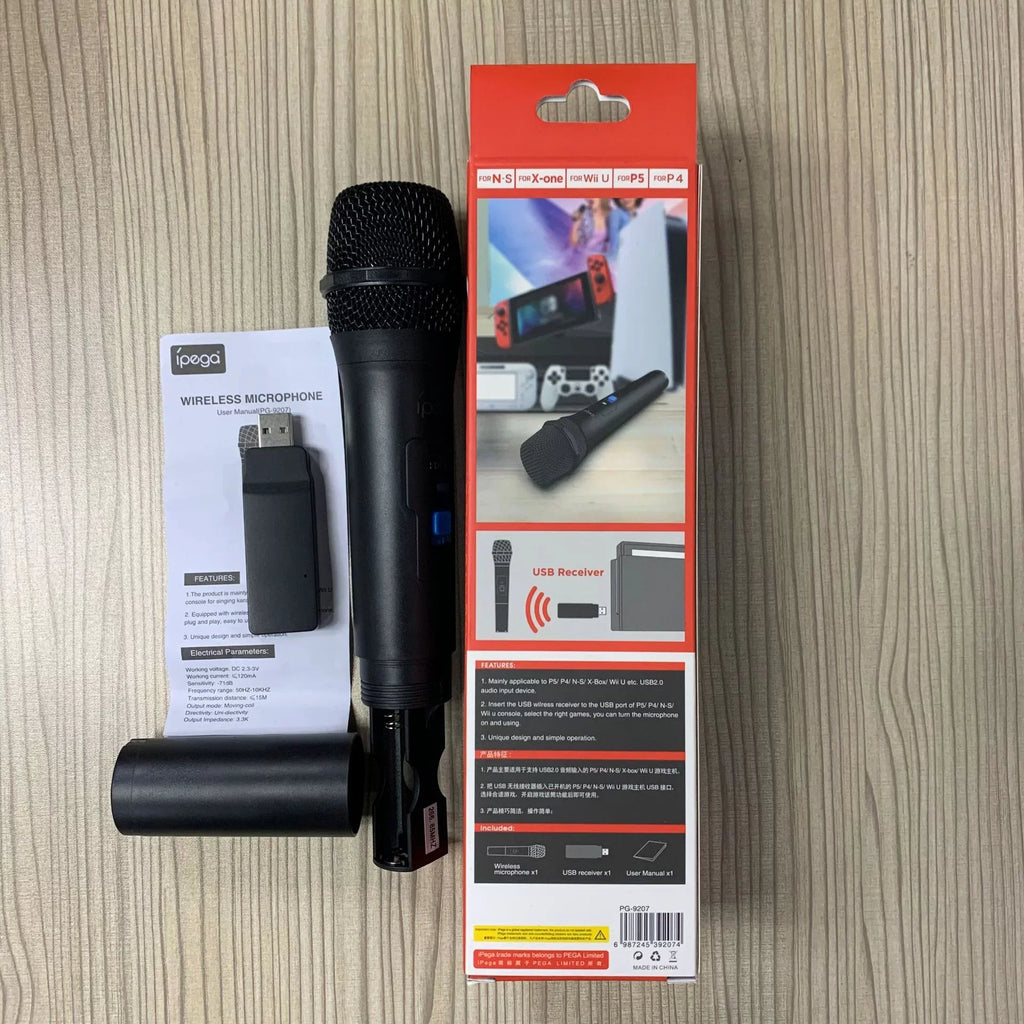 PS5 MIC For Wireless PS4 Game Switch PC Plastic+Metal Karaoke For For One Distance For 15m Microphone For Xbox