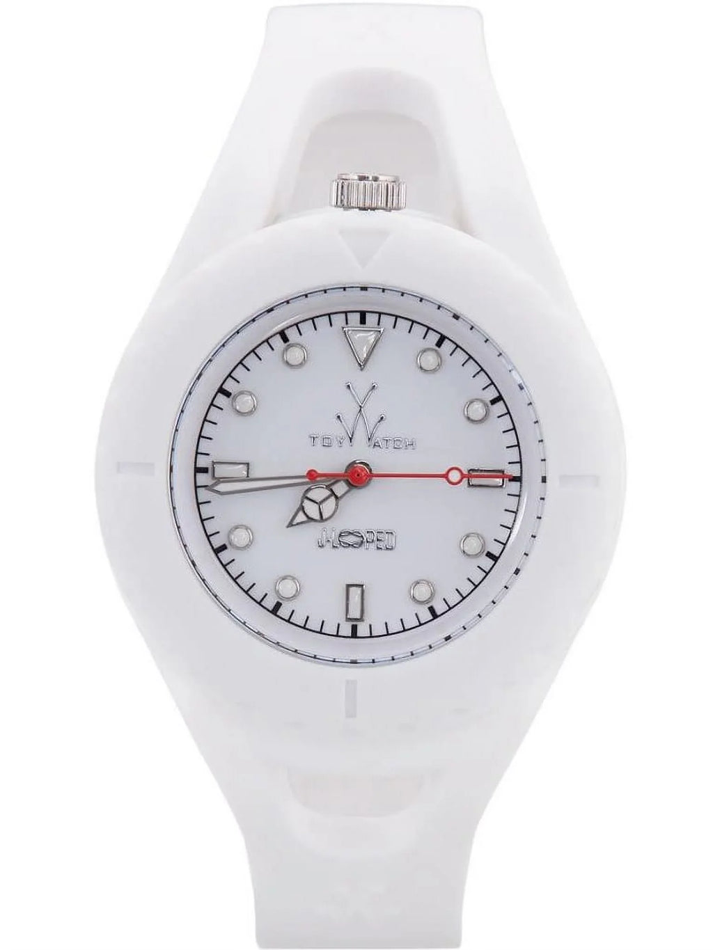 40mm Women's Silicone Analog Watch Band White Case JL01WH Steel Quartz
