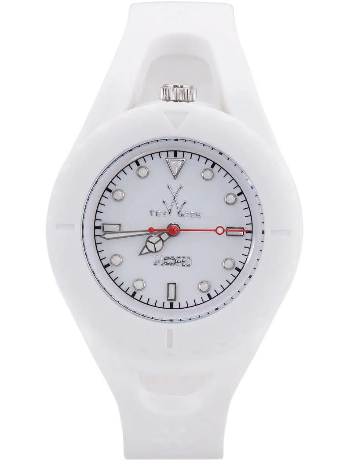 40mm Women's Silicone Analog Watch Band White Case JL01WH Steel Quartz