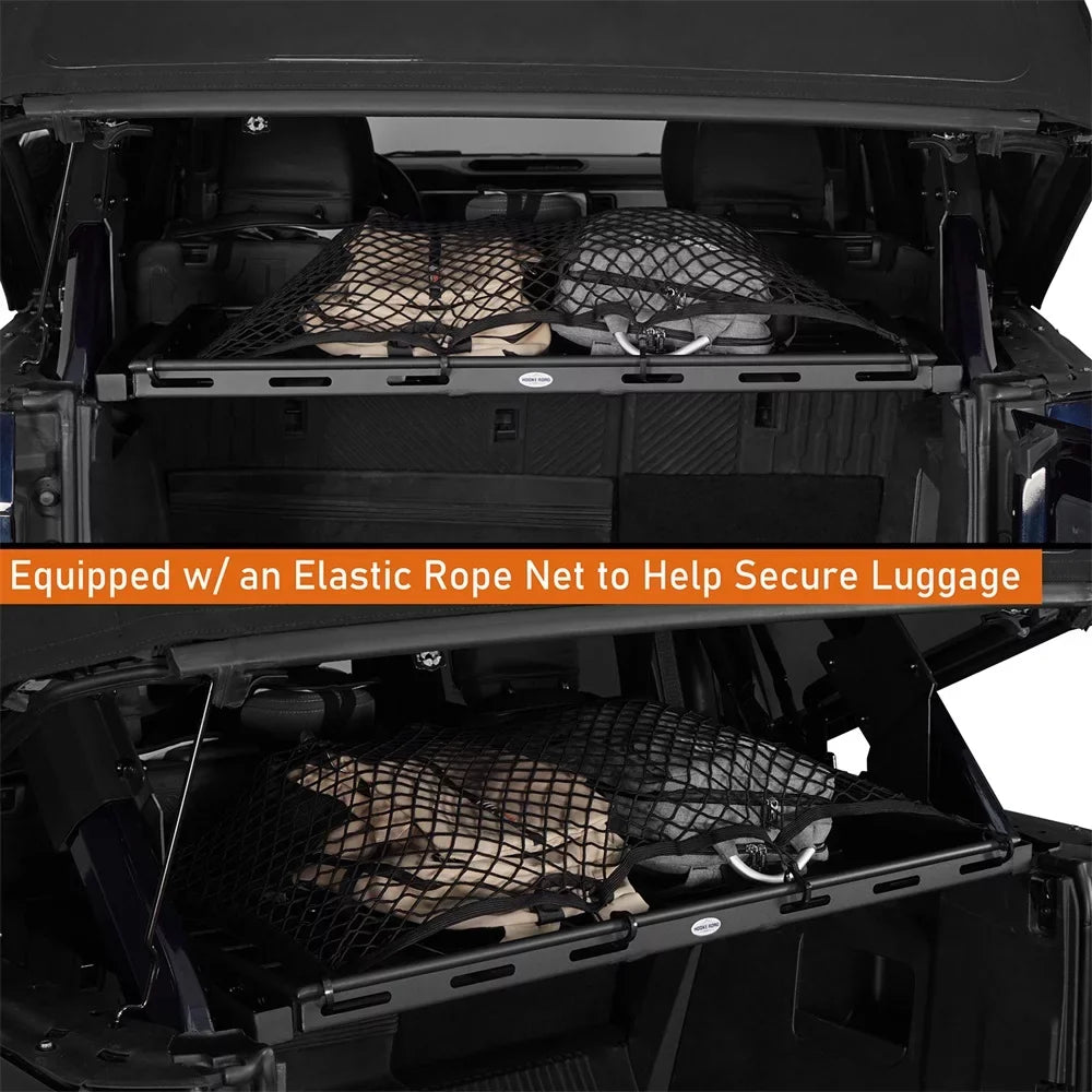 Rear 4-Door Cargo Box Hooke Bronco Ford Black Luggage Basket Road 2021-2023 Fit Rack