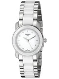 Watch T-Trend Quartz Tissot Women's Steel Tone White T064.210.22.016.00 Ceramic Band Case Dial Two 28mm