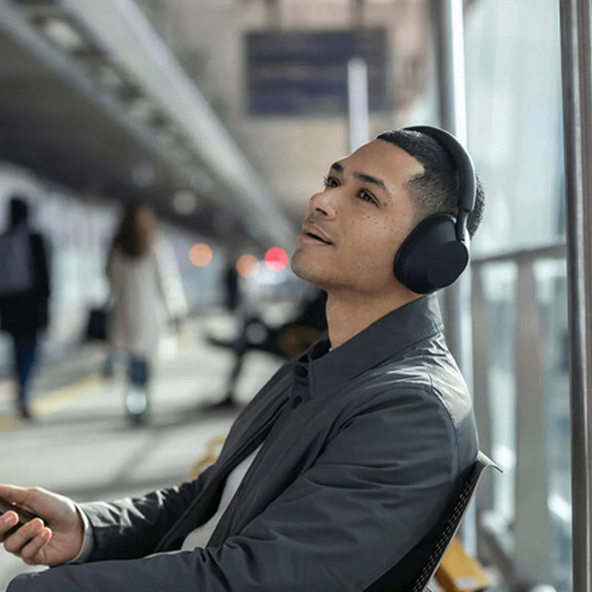 Charging Playback Time, Control Sony Calling, Cube Alexa Kit WH-1000XM5 30 Over-Ear and Voice - with Hours Headphones Hands-Free Noise-Canceling Charger Wireless (Black), Portable