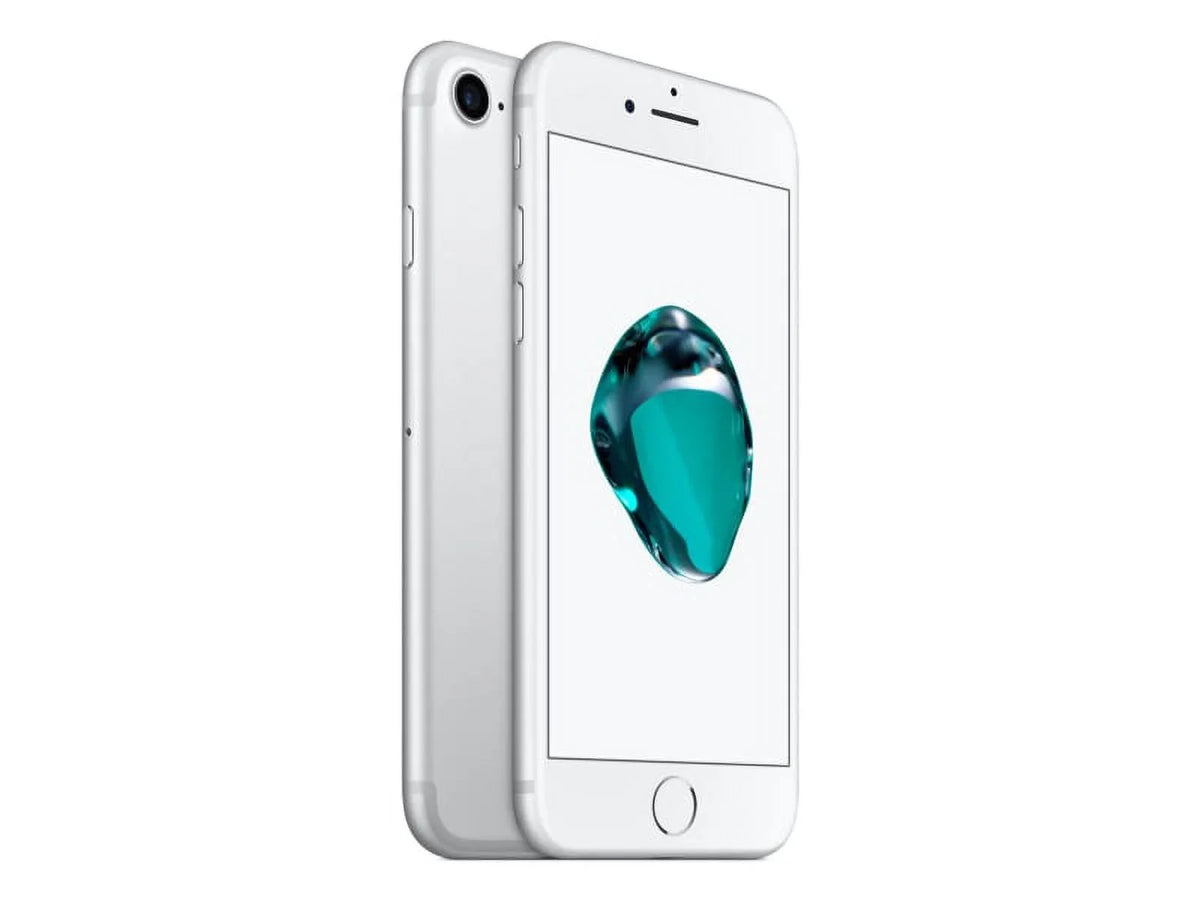 Restored 7 iPhone AT&T (Refurbished) Silver Apple 32GB, -