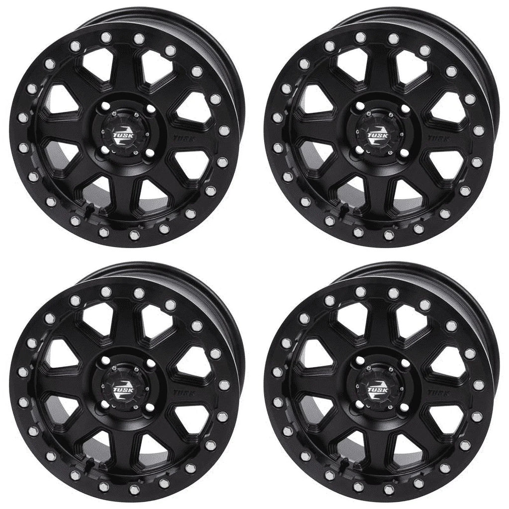 Star 14X7 Pro Wheel 4/137 Pack) Uinta + For Beadlock Lone Can-Am Matte Defender 2.0 2021-2022 5.0 (4 Black Hd10 Tusk