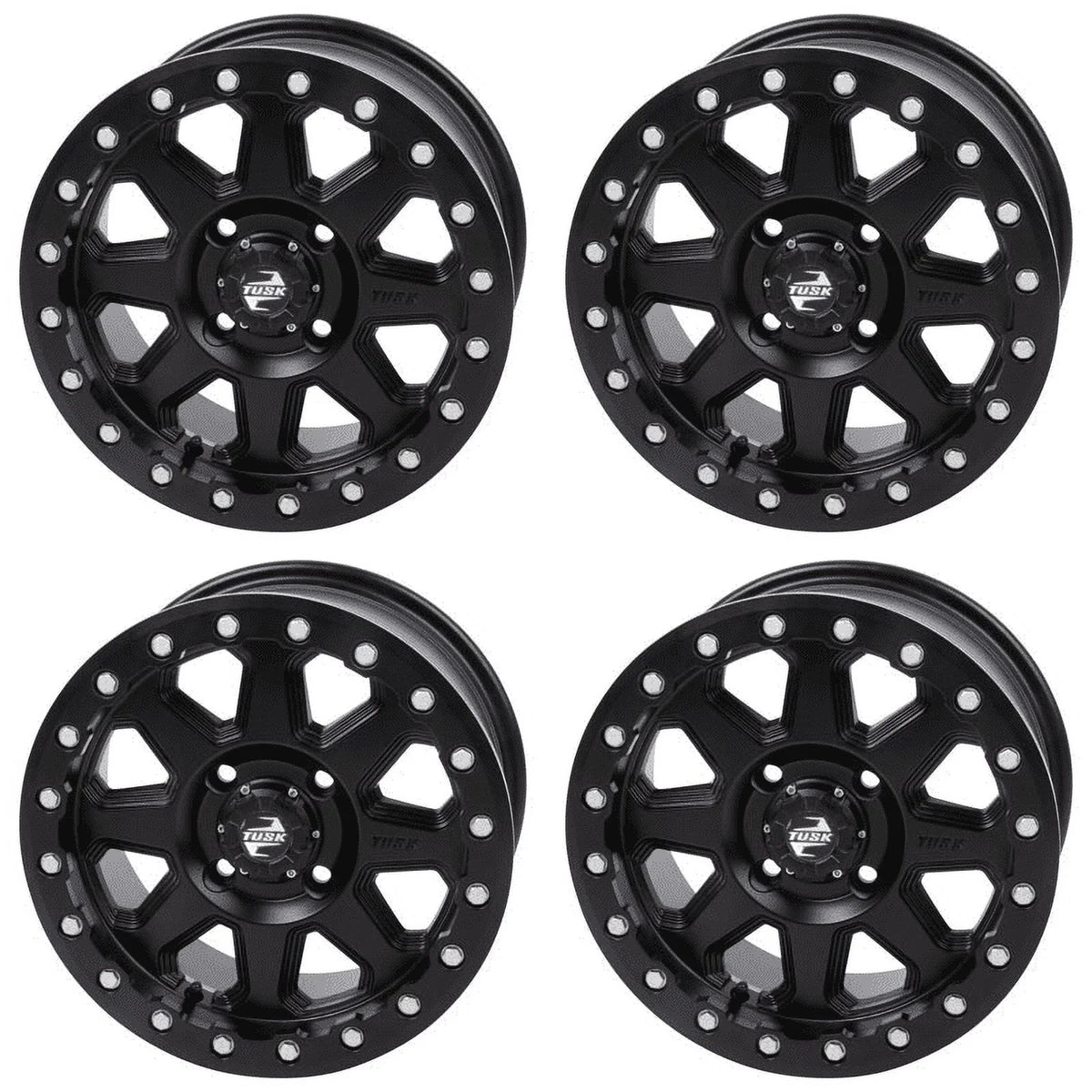 Star 14X7 Pro Wheel 4/137 Pack) Uinta + For Beadlock Lone Can-Am Matte Defender 2.0 2021-2022 5.0 (4 Black Hd10 Tusk