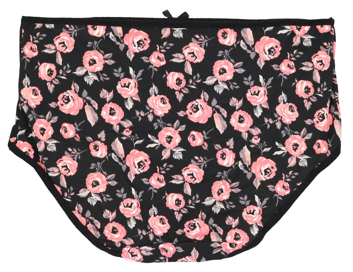 Panties Classic Hot Women's Florals) Black High Brief Size (X-Large, Sexy Delta Intimates Pink Rise Burke Plus (5Pr)