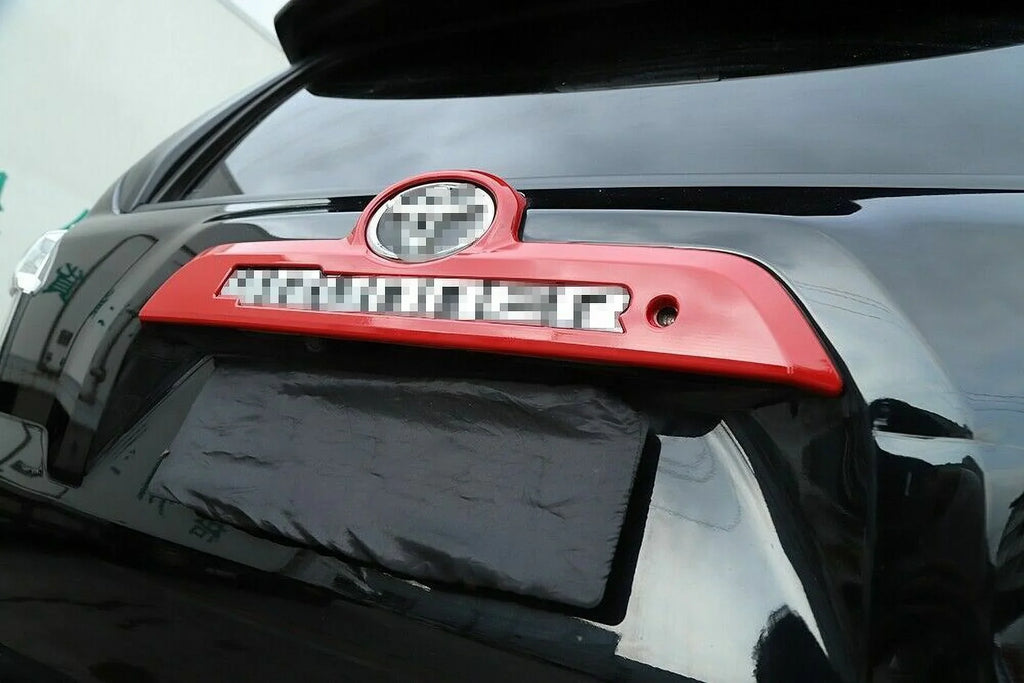 Bezels + Red Trim Tailgate 4Runner Decor Trunk Cover Teledu Panel Handle Rear