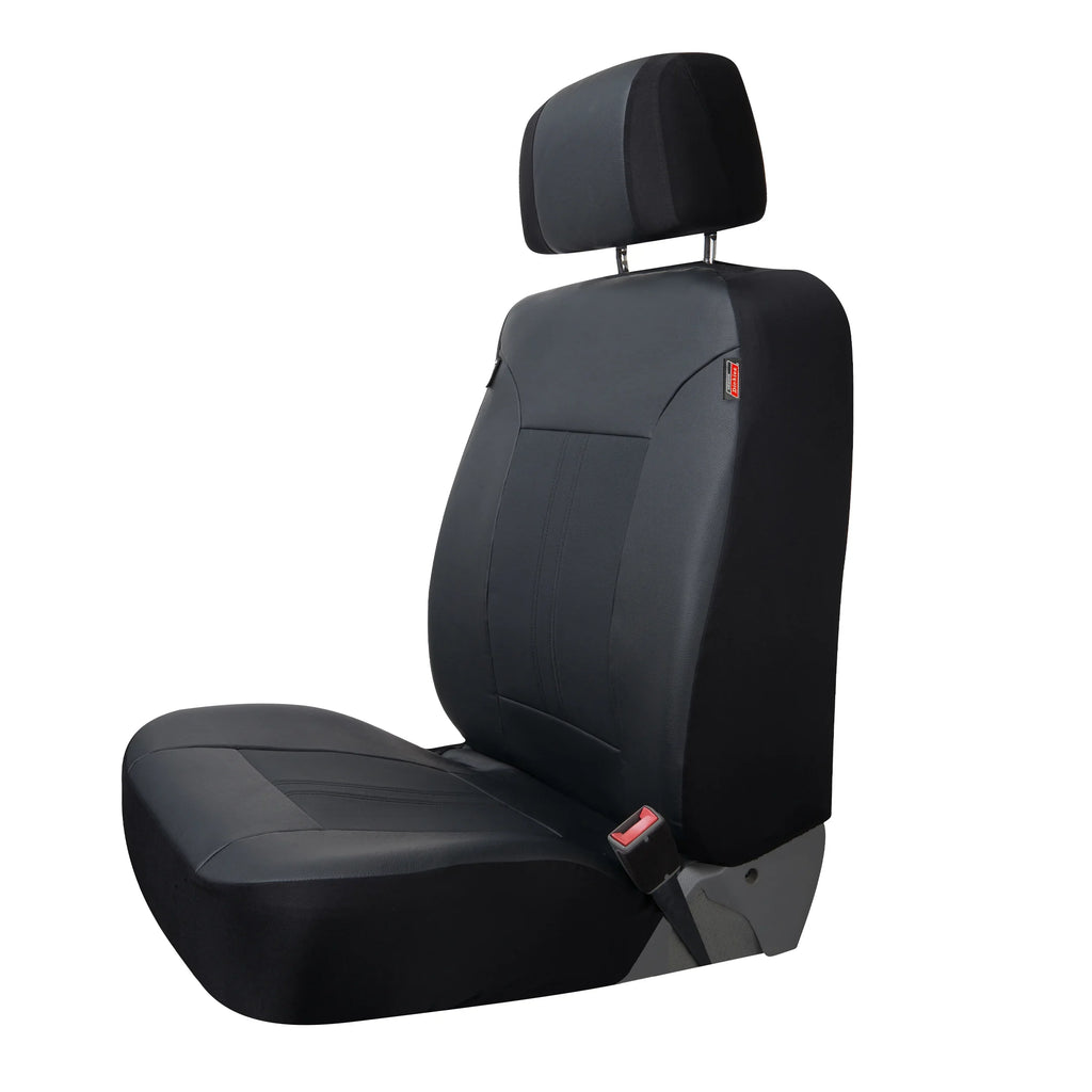 Vegan Seat Petersen Leather 43645WDI 3-Piece Black Covers, Dickies Car Genuine
