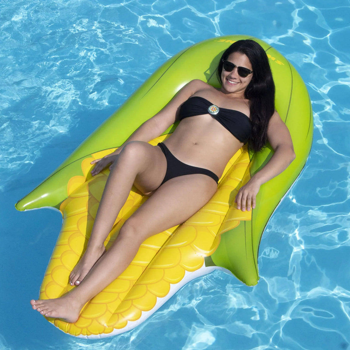 and Cob on 68" Central Green Swim Pool the Float Swimming Corn Yellow