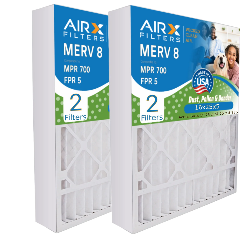 FPR 16x25x5 FC100A1029 MERV 16x25x5 to Filter 2 by MPR 8 Comparable CLEAN & Premium 700 EXPXXFIL0016 FILTERS Made pack AIR. 5 Compatible AIRX WICKED Honeywell Furnace USA Air Filter with