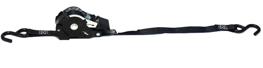for Bikes: ATVs, | Tiedowns 12' 1" Tie-Down with Straps & Retract Pickup Secure NO-RATCHETING Straps Retractable Ratchet Hook x Auto Trailer Ratchet Pack Tight Motorcycles, 8 Coated - S