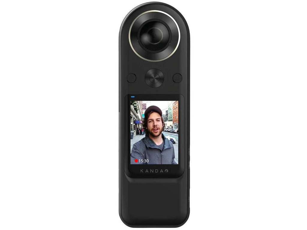 '- QooCam 20.0 camera - 30 Enterprise Wi-Fi GB / Kandao 64 - 8K 360������������������ - - flash - - 8K mountable black action fps MP