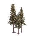 5' Alpine 4' Clear Artificial Set, Lights 6' Vickerman Incandescent Christmas Tree Natural