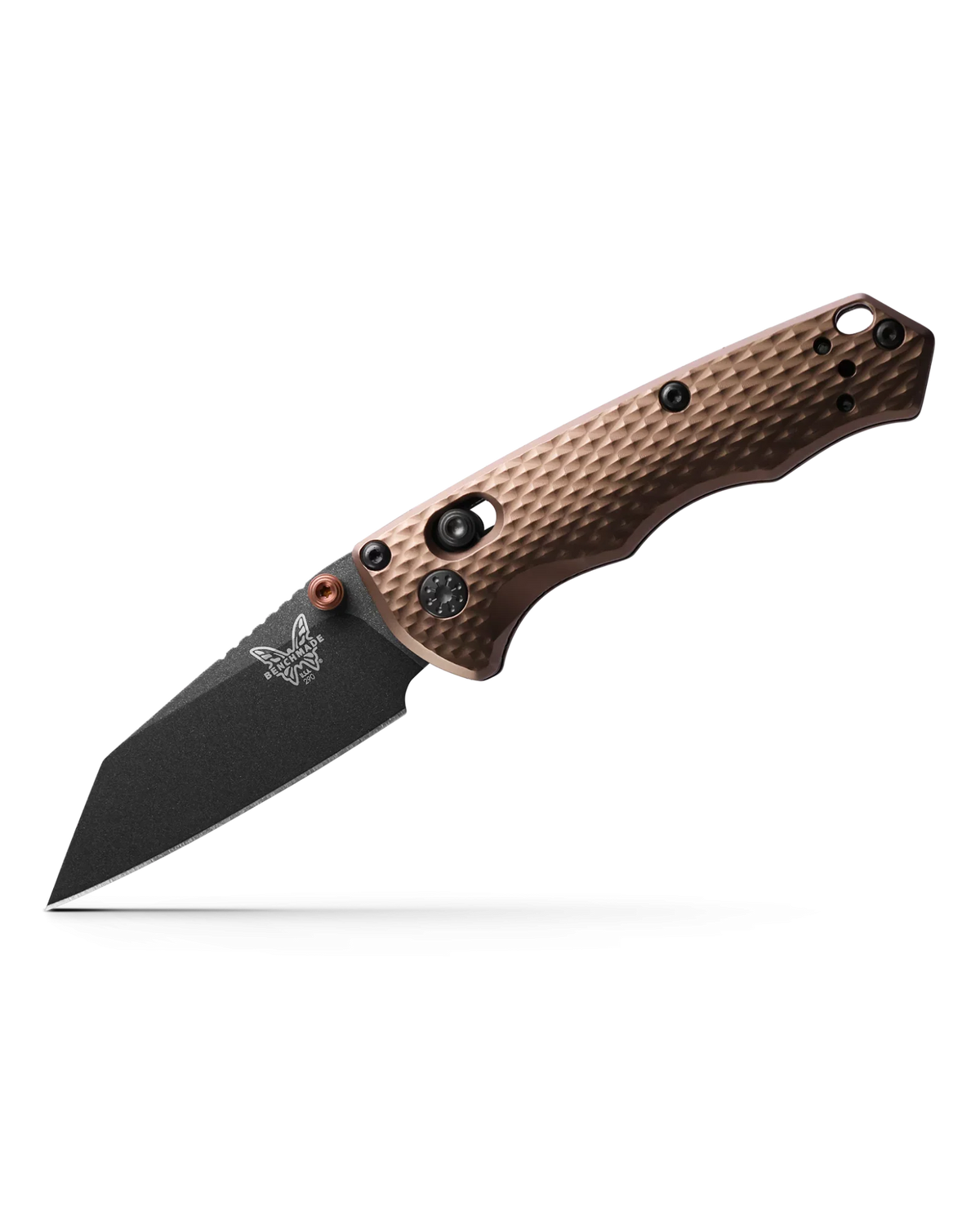 Dark Benchmade Flat Black Cobalt Handles Aluminum Billet Folding Wharncliffe Earth Blade - Knife AXIS BM-290BK-1 CPM-M4