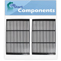 Porcelain Compatible Grid Grill Parts Replacement 2-Pack Cast BBQ Grates 810-2300-B Charmglow Enameled - Iron Cooking for Barbeque 19"