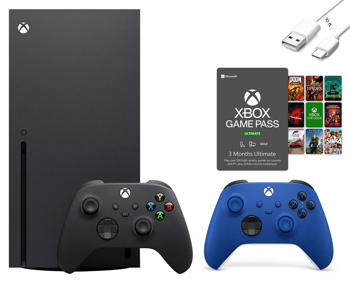 Controllers, with X Xbox Mazepoly Pass Microsoft Game Month Series Accessories Xbox Two Bundle, Ultimate 3 Wireless Xbox
