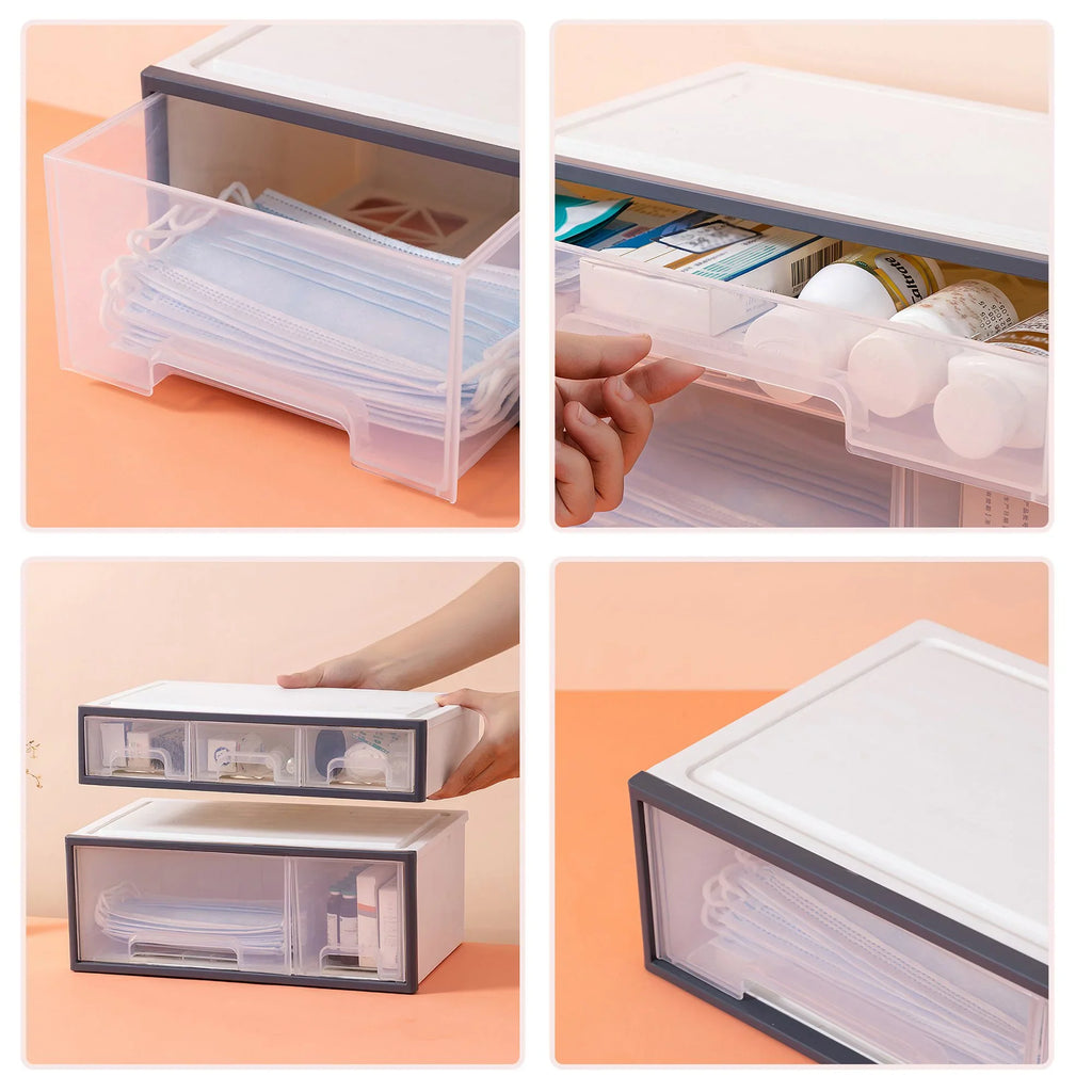 Pieces, 5 box storage Organizer, [TFAC] Transparent 4 use, 4 ROSELIFE multi-scene Slots, for Drawers, Desktop Organize