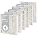 (6 in pack) merv made air filters pleated 16x20x2 - 13
