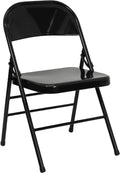 Metal & Folding HERCULES Hinged Black Braced Series Chair Double Triple