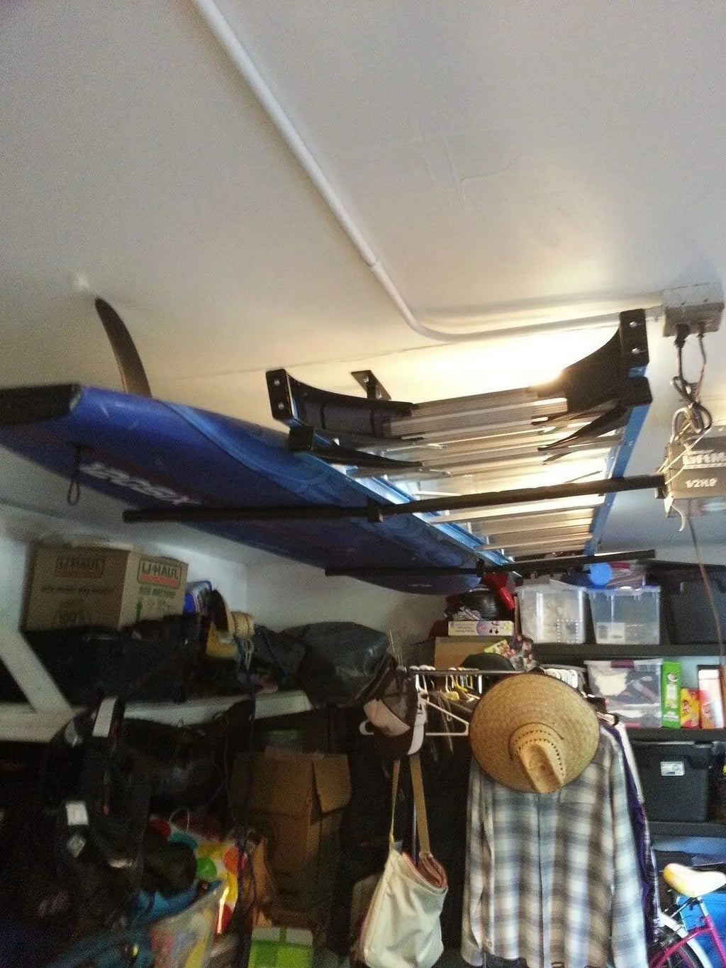 Storage Hi 2 Ladder Double Garage Hanger Ceiling And Storeyourboard Rack, Port Mount Organizer,