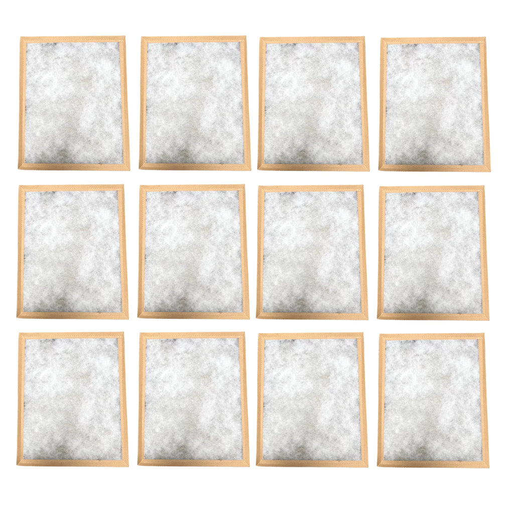 20X25x1 Dust Filters, 4 Filters, Throwaway Living Panel Air Basic (Lot Disposable 12) AC AquaNation Furnace Polyester Fiberglass MERV Clean of