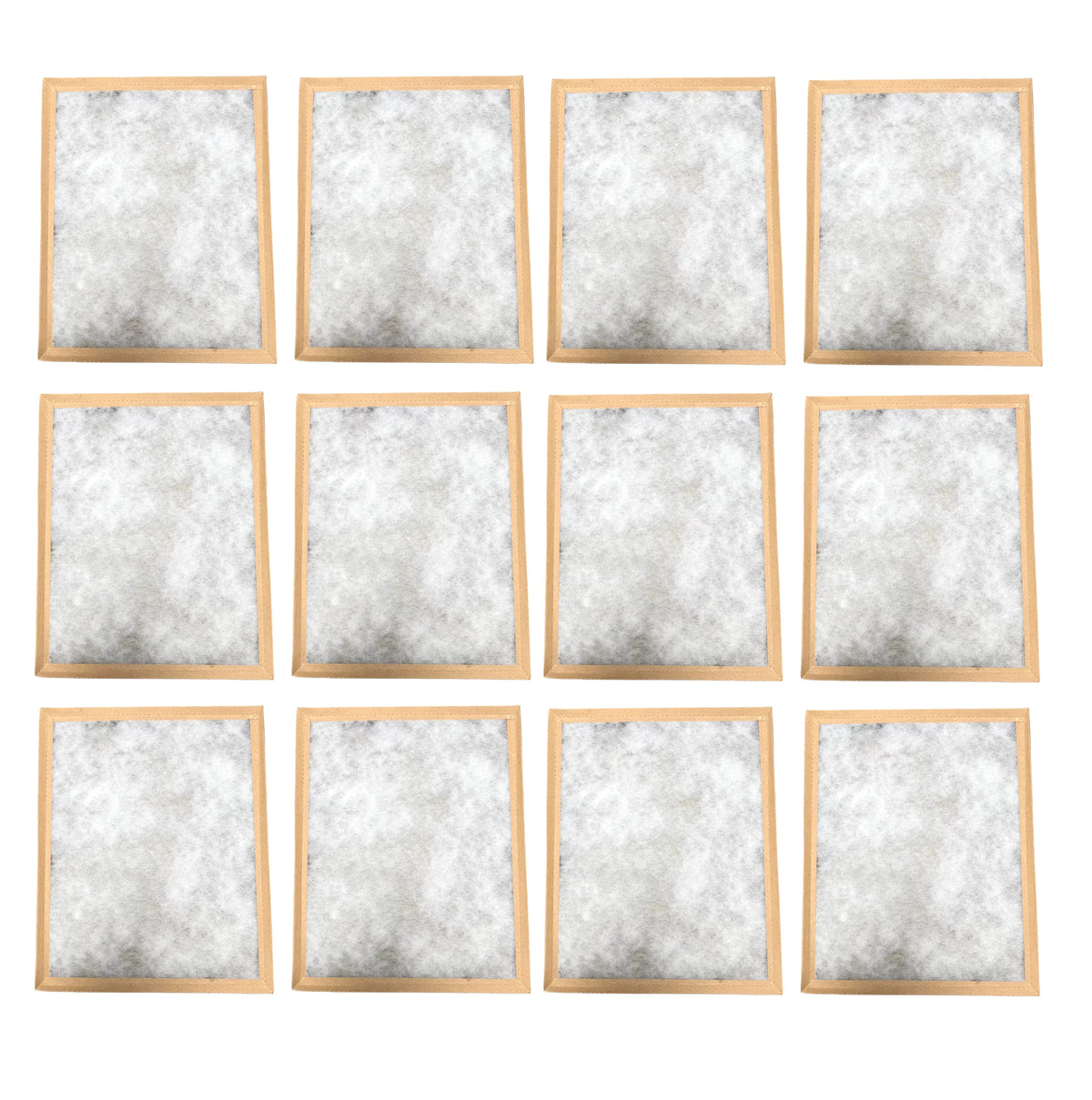 20X25x1 Dust Filters, 4 Filters, Throwaway Living Panel Air Basic (Lot Disposable 12) AC AquaNation Furnace Polyester Fiberglass MERV Clean of