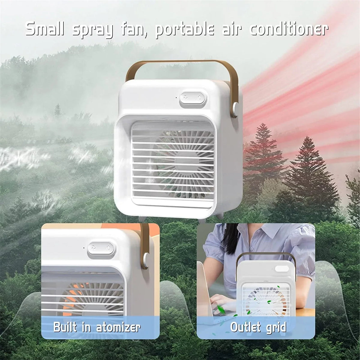 Kitchen Tank office YHAIOGS Cooler 3 Portable Ventilation Personal Speed Camping Air Evaporative Ultra Home Water