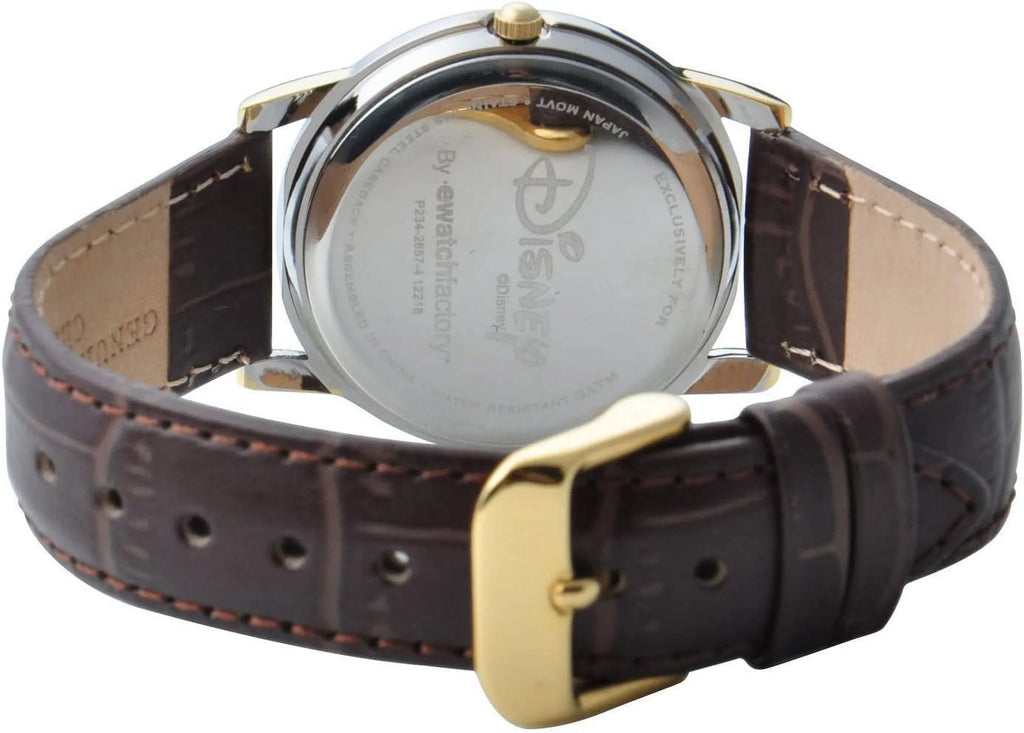 Winnie Alloy Gold Watch, Silver and Brown Strap Men's Leather Cardiff
