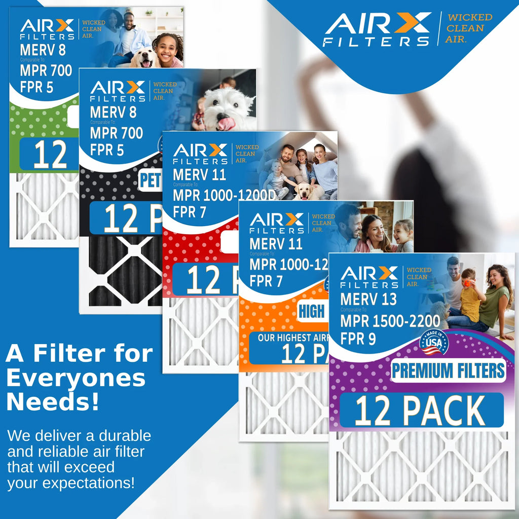CLEAN Air in FILTERS 700, Filter Odor 5, by to Pack - Furnace Comparable 8 14x24x1 MPR Pet Made USA FPR WICKED Filters 12 AIR. Filters MERV of Retention Rating, AIRX