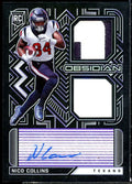 Purple Collins Panini Rookie Ink 2021 Obsidian Nico #30 Electric Etch Jersey