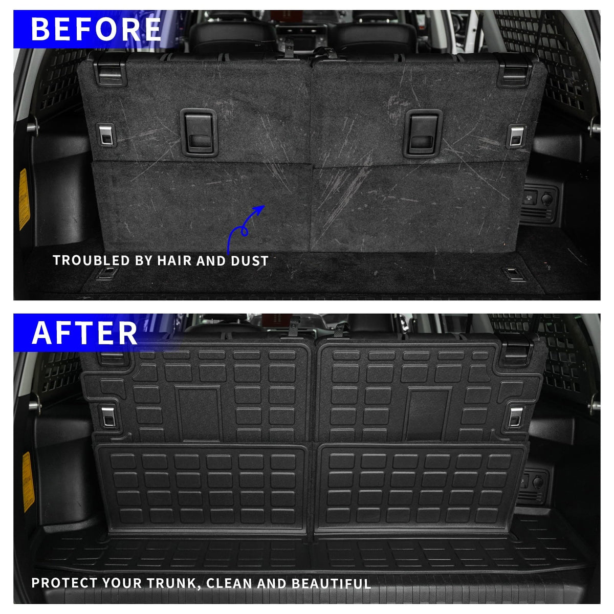 Mats) Backrest Row Toyota (3rd Mat+Floor 7 Cargo Mats+Trunk Trunk Fit Mat Liner 4Runner 2013-2023 Seats