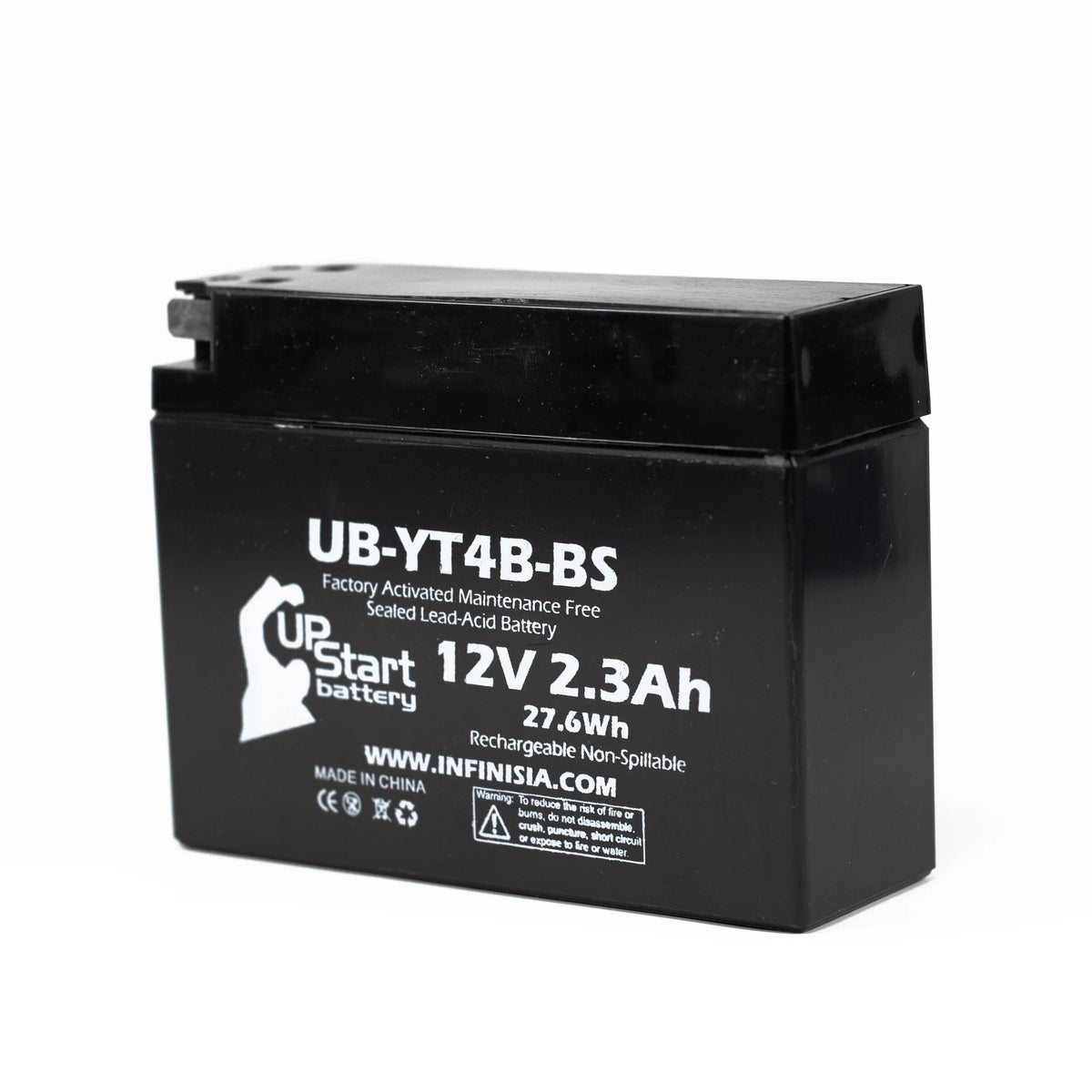 Free, 12V, 3-Pack Motorcycle Yamaha Activated, Battery Maintenance Factory Replacement UpStart SR400 UB-YT4B-BS - 2.3Ah, Battery 400CC for 2004