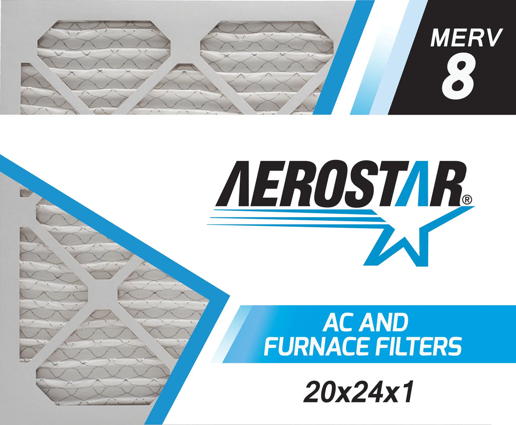 8, Aerostar - Furnace Air Filter Box AC of and 6 20x24x1 by MERV