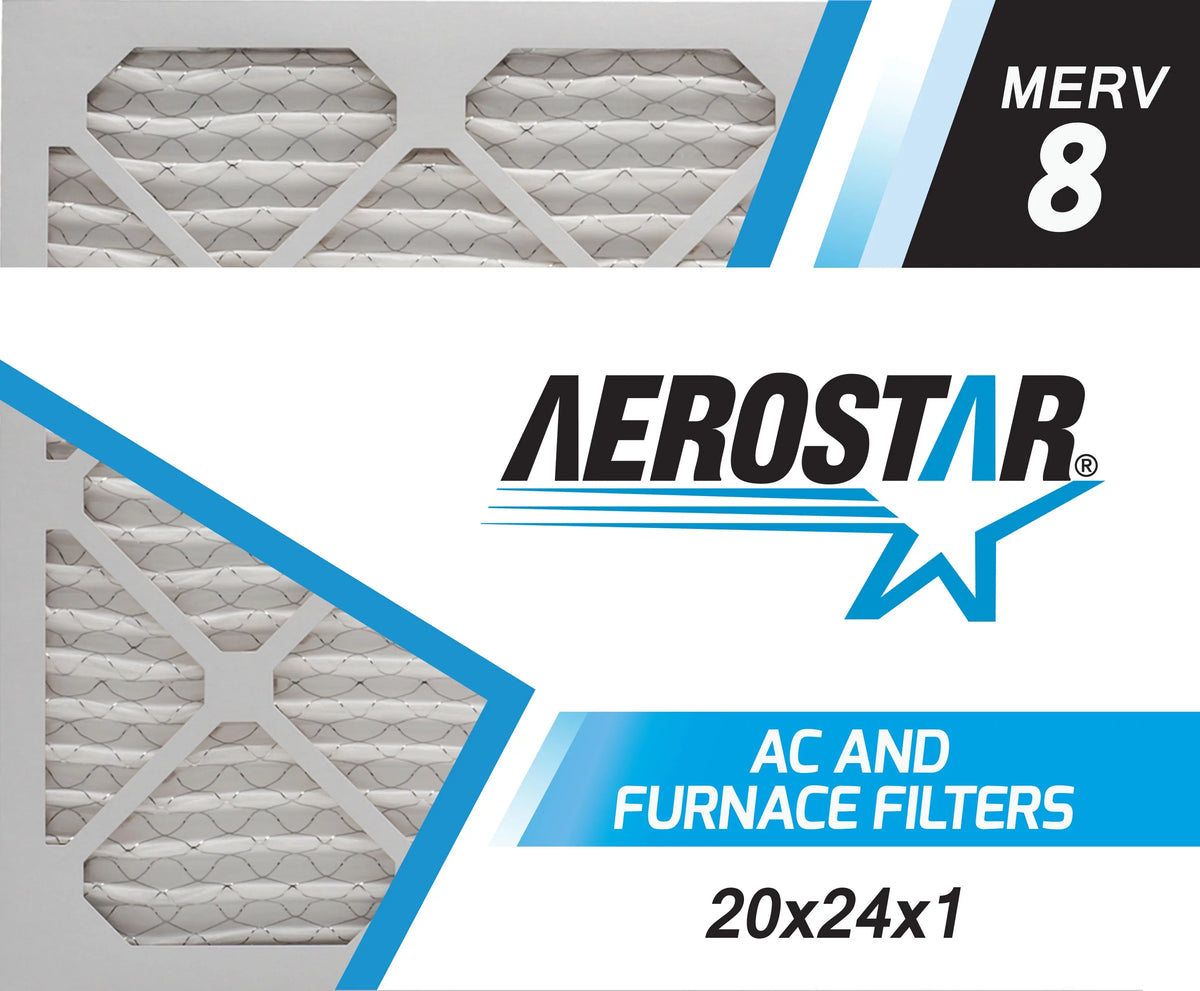 8, Aerostar - Furnace Air Filter Box AC of and 6 20x24x1 by MERV